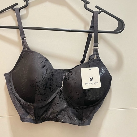 Dark Grey Lace Longline Bra *brand new* - Picture 2 of 4